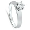 thumbnail image 4 of CHOOSE YOUR COLOR White CZ Solitaire Ring .925 Sterling Silver Band Jewelry Female Size 8, 4 of 4