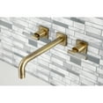 thumbnail image 4 of Kingston Brass KS6023CKL Kaiser Two-Handle Wall Mount Roman Tub Faucet, Antique Brass, 4 of 7