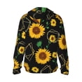 thumbnail image 3 of Kll Sunflowers Print Men'S Women’s Upf 50+ Sun Protection Outdoor Hoodie Jacket Long Sleeve Fishing Hiking Performance Shirt- Xx-Large, 3 of 8