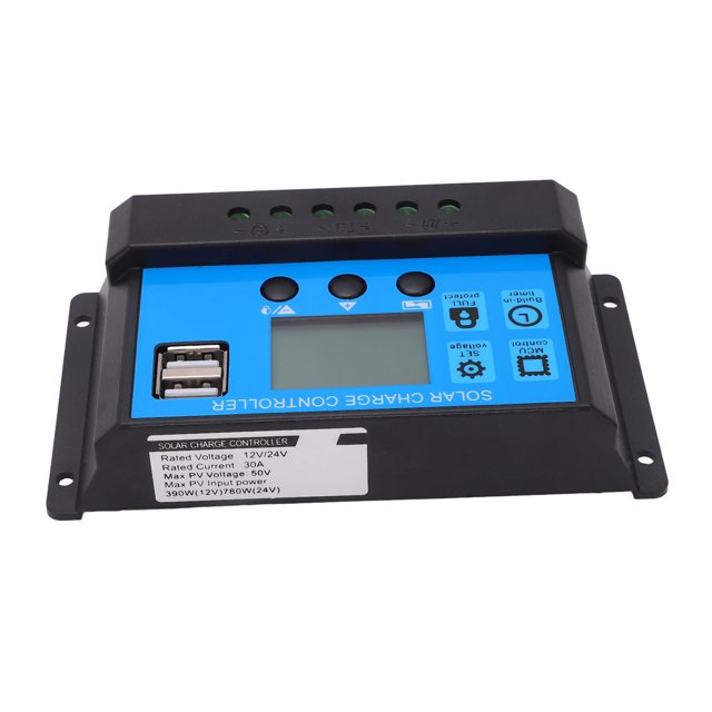 Controlador solar PWM, Controlador de panel solar PWM Pantalla LCD Controlador solar Controlador de carga solar Respuesta rápida