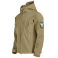 thumbnail image 3 of Chaqueta de piel de tiburón para exteriores, suave caparazón polar, para hombre y mujer, otoño e invierno, resistente al viento, impermeable, transpirable, cálida, tres en uno, 3 of 6
