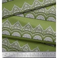 thumbnail image 3 of Soimoi Silk Fabric Leaves & Floral Block Print Fabric by The Yard 42 Inch Wide, 3 of 3