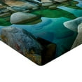 thumbnail image 2 of Ambesonne Nautical Fitted Sheet, Californian Coastline, Twin XL Size, Grey Green, 2 of 3