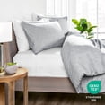 thumbnail image 4 of Bare Home Luxury Duvet Cover and Sham Set - Premium 1800 Collection - Ultra-Soft - Twin/Twin-XL, Heather Pewter, 2-Pieces, 4 of 7