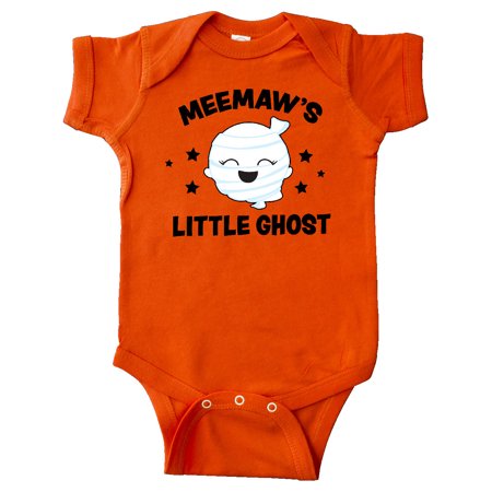 

Inktastic Cute Meemaw s Little Ghost with Stars Gift Baby Girl Bodysuit