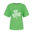 thumbnail image 4 of TSADFHJI Hauts de Noël pour Femmes Manches Longues Col Rond Décontracté T-Shirts avec Imprimé Trèfle de la Saint-Patrick Manches Courtes m Vert Menthe, 4 of 4