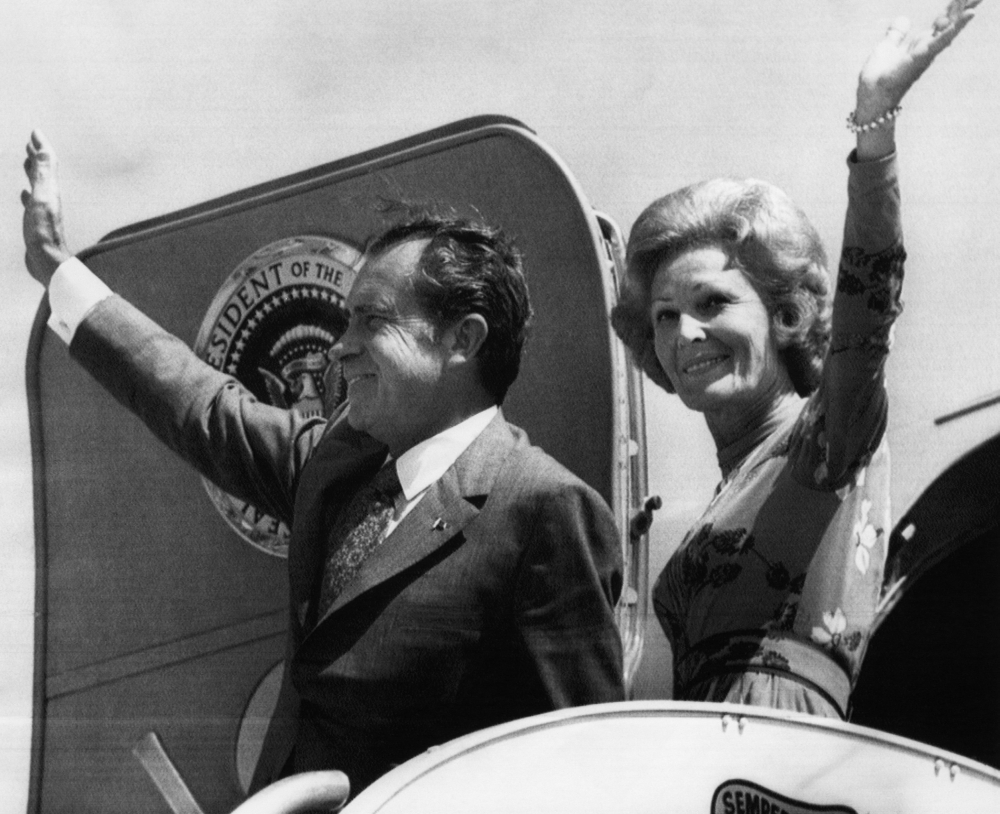 1972 Us Presidency. President Richard Nixon And First Lady Patricia