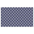 thumbnail image 4 of Indigo Ceramic Toothbrush Holder, Grunge Abstact Geometrical Design with Sketchy Round Rectangulars Image, Decorative Versatile Countertop for Bathroom, 4.5" X 2.7", Dark Blue and White, by Ambesonne, 4 of 4