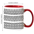 thumbnail image 3 of CHENMEI "Creative White Ceramic Coffee Mug with Black Pattern and Available In Seven Colors for Stylish Sipping Experience", 3 of 6