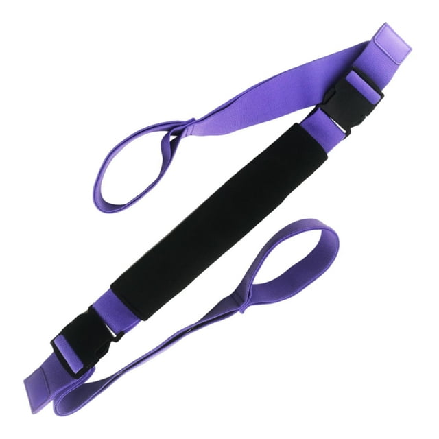 Correa de , correa de estiramiento de , ejercicio de flexibilidad, multifuncional, profesional, elástica, ajustable, cinturón de estiramiento Púrpura