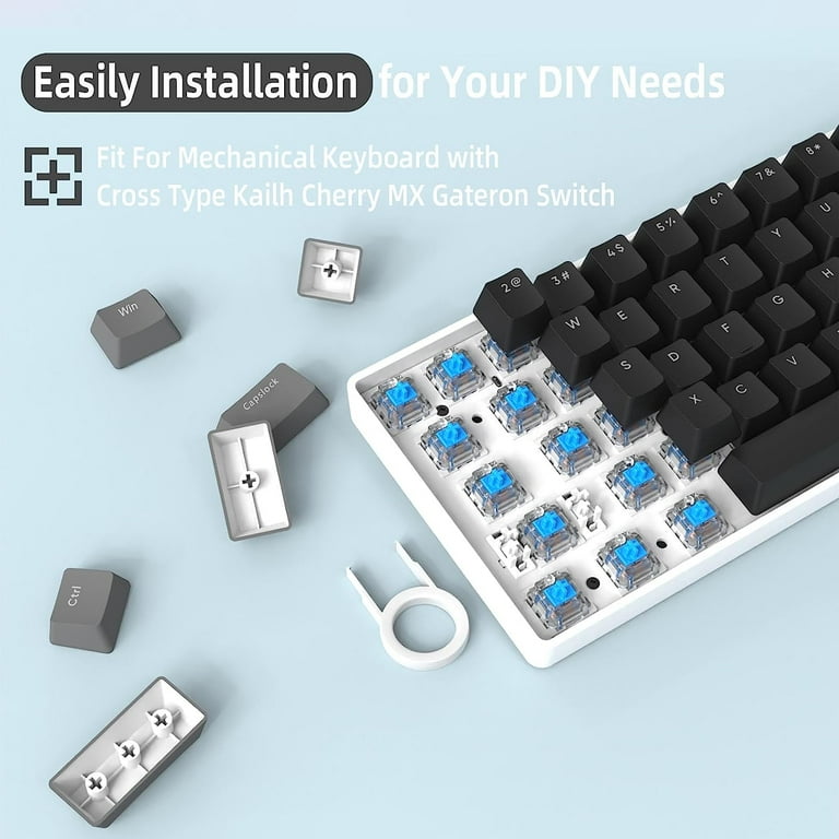 Keycaps, 104 Keys Backlit Keycap PBT Layout Key caps ANSI OEM Profile for Cherry MX Mechanical Keyboard for Duck Keyboard/Annie/Keyboard Poker Keys (Only sell keycaps) B