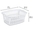 thumbnail image 4 of Sterilite 1.5 Bushel Plastic Stackable Clothes Laundry Basket Bin, Assorted, 4 of 7