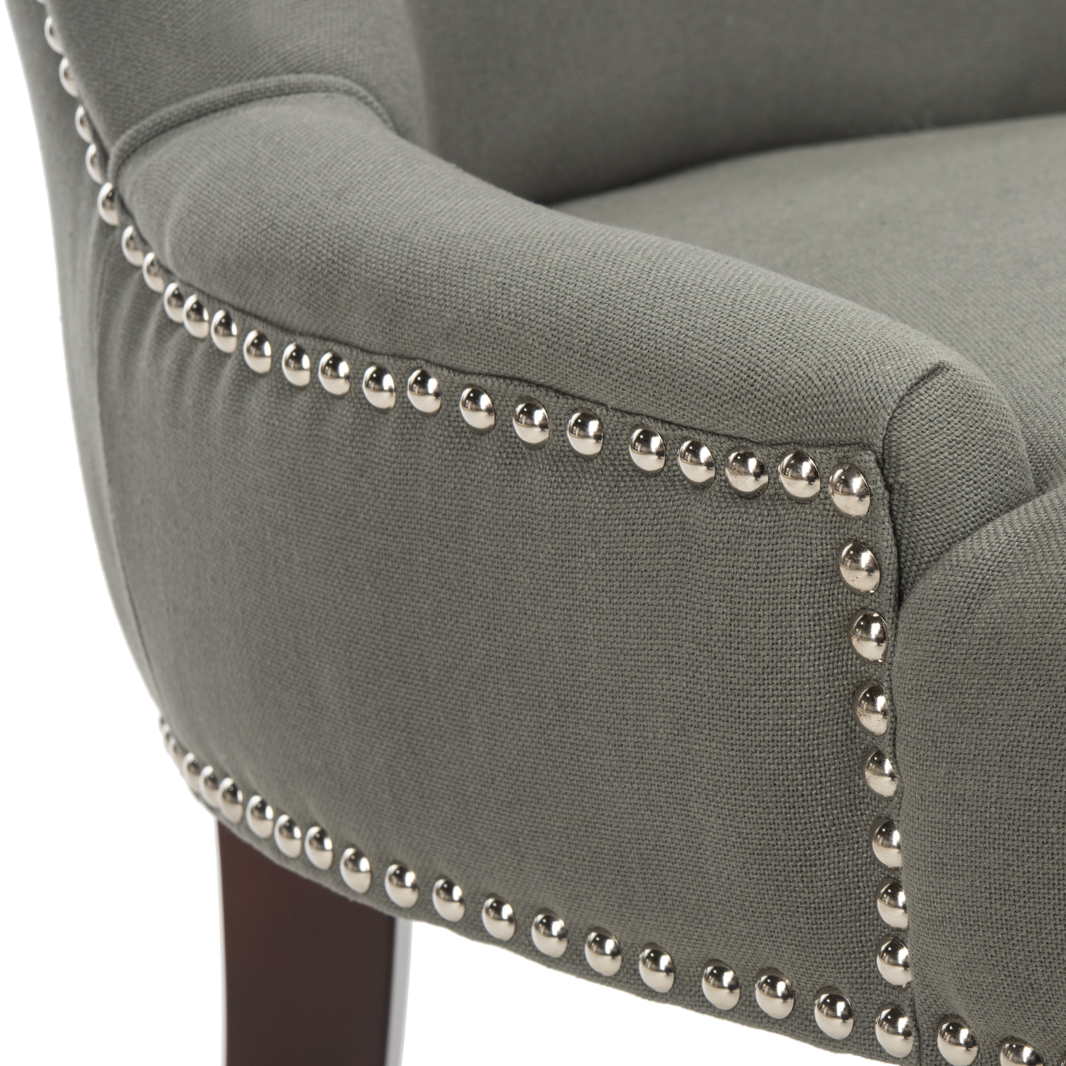SAFAVIEH Becca 19" H Transitional Glam Upholstered Dining Chair, Sea Mist