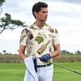 thumbnail image 3 of Balery Grapes Bbottles Wine Camisa Polo de Hombre con Estampado, de Manga Corta y Tejido Medio, Camisa Tipo Golf Polo-Small, 3 of 6