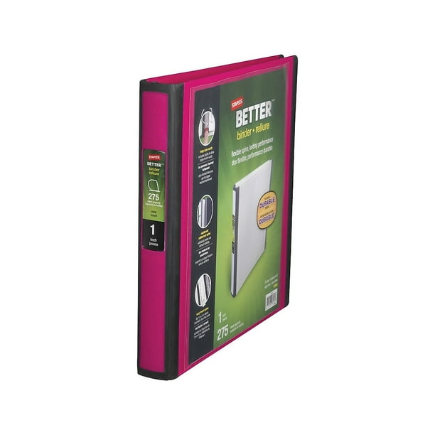 Staples Better Presentation ring binder Letter for 275 sheets