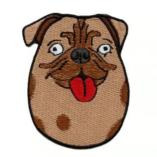  Doge Emoji Face Patch Dog Meme Iron On Embroidered