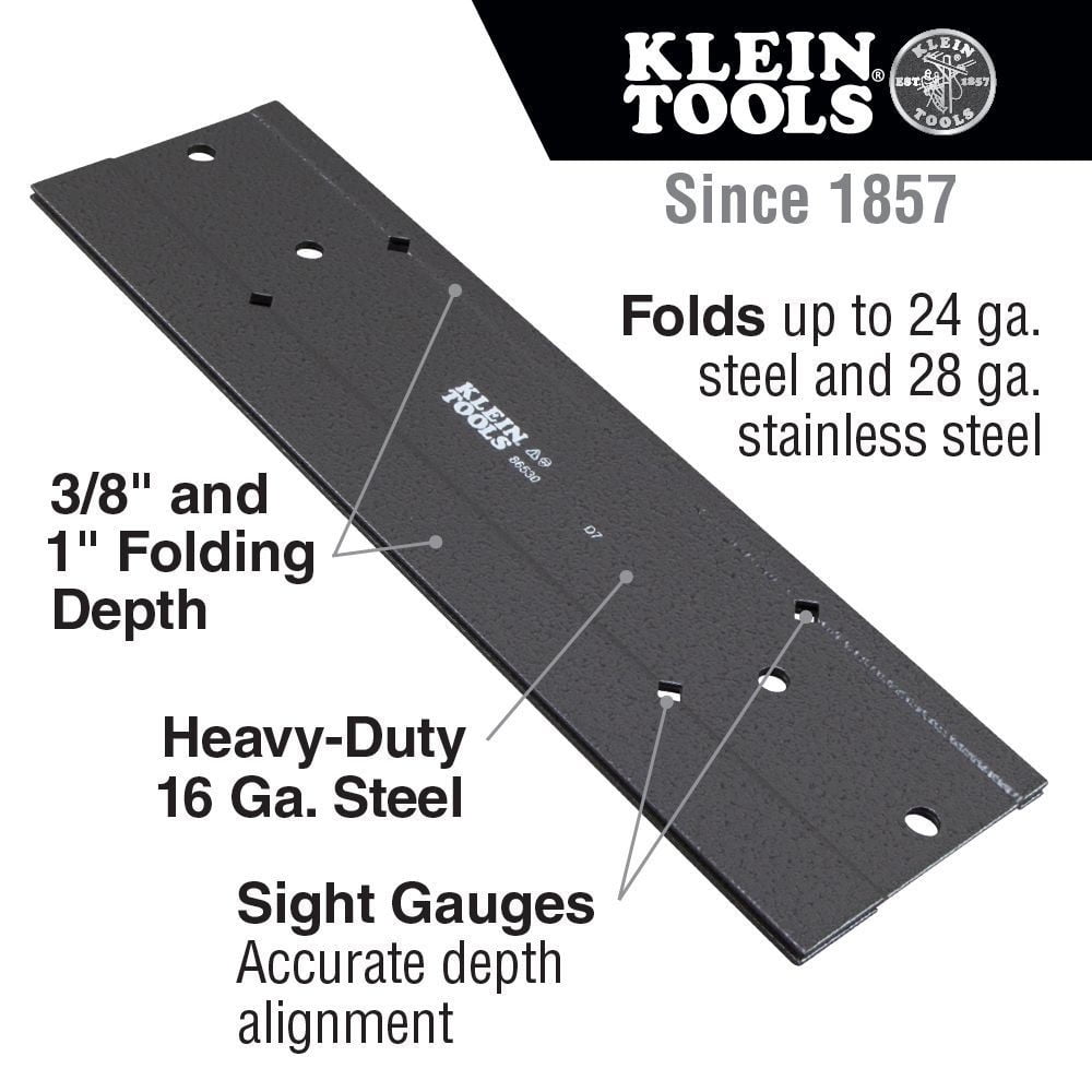 Klein Tools 86534 24 in. x 3 in. Metal Folding Tool for Duct Bending