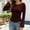 #0243-Wine, variant on Uootdi Cropped Long Sleeve Shirts for Women Boat Neck Bell Sleeve Stretchy Slim Fit Going Out Tops Lightweight Plain Pullover Basic Y2K Tops Gift