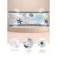 thumbnail image 2 of Blue Coastal Pillow Cases Body Size, Smooth Satin Pillowcase for Hair and Skin, Vintage Ocean Nautical Starfish Coral Striped Decorative Cooling Bed Pillow Covers with Zipper, 20x54 Inches, 2 of 5