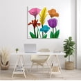 thumbnail image 2 of Stupell Industries Bold Rainbow Spring Flowers Translucent Floral Botanical & Floral Photography Gallery Wrapped Canvas Print Wall Art, 36 x 36, 2 of 6