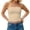 Yellow, variant on Avtoify Women's Solid Color Style Double-Layer Striped Tube Top