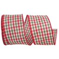 thumbnail image 1 of Reliant Ribbon 93171W-985-40F 2.5 in. Holiday Country Plaid Value Wired Edge Ribbon, Red & Green - 10 Yards, 1 of 1