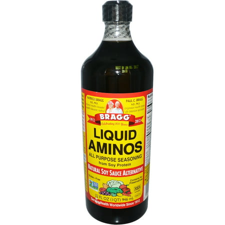 Bragg Liquid Aminos All Purpose Seasoning Natural Soy Sauce Alternative, 32.0 FL OZ