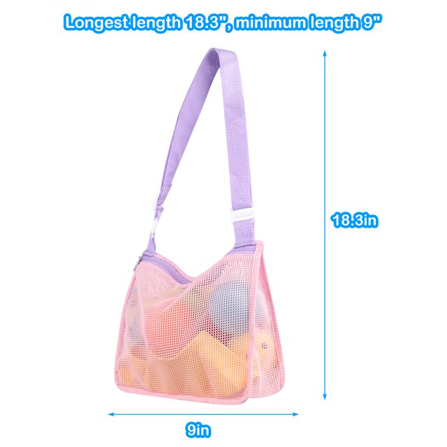 Bolsa De Almacenamiento, Bolsa De Malla De Juguete, Bolsa De Malla De Juguete Para Niños, Bolsa De Colección De Conchas De Playa, Bolsa De Malla De Almacenamiento De Juguetes De ANGGREK Toy Mesh Bag