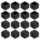 thumbnail image 1 of Protectores de piso para patas de silla, paquete de 16, tapas cuadradas de PVC y fieltro de 30mm(1.18") (Negro), 1 of 7
