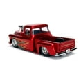 thumbnail image 4 of 1955 Chevrolet Stepside Pickup Truck with Blower Candy Red with Flames \Just Trucks\" Series 1/24 Diecast Model Car by Jada", 4 of 4