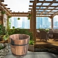 thumbnail image 4 of Jygee Wooden Flower Pot Flat pot wooden Edge Garden Decor Succulent Plants Flower Barrels Decorations 12*9*10cm, 4 of 9