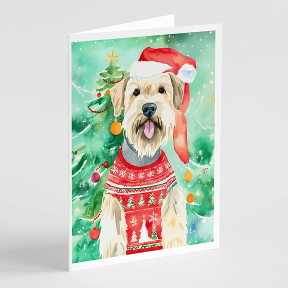Wheaten Terrier Christmas Greeting Cards Pack of 8 7 in x 5 in