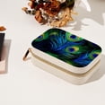 thumbnail image 7 of Peacock Feathers Velvet Portable Earring Holder with Removable Compartment: Display Case, Jewelry Box, Decorative Box - Gift!, 7 of 7