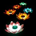 thumbnail image 4 of Floating Lotus Light, Solar Powered Led Water Lily Flowers Artificial Flower Night Lamp, White, 4 of 4