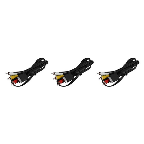 Wisewang Gaming Lines Long Service Life Enough Length Games Accessories Component Television Wire Replacement PS3 Video black 1.8m 3Set