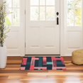 thumbnail image 3 of Yayeee Doormat for Indoor Entrance 32" x 20" Non Slippery Floor Rug, Pink Geometric, 3 of 8
