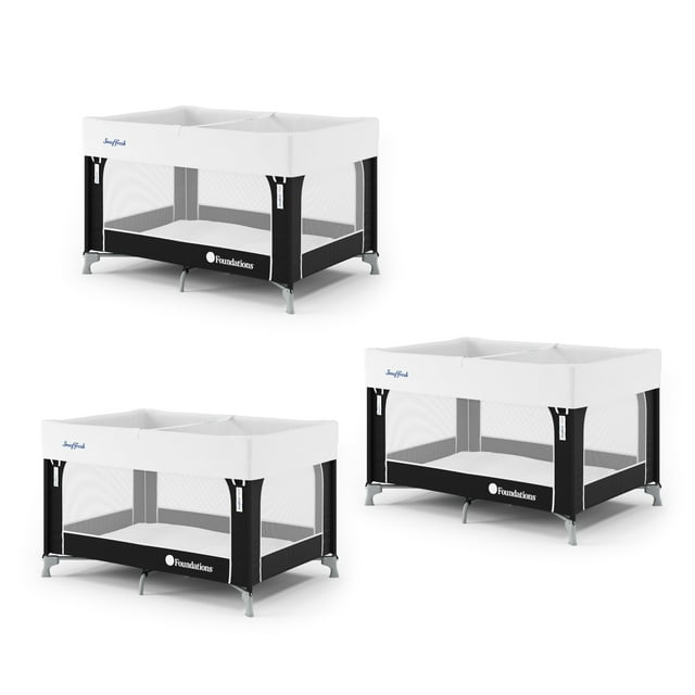 Foundations SnugFresh Celebrity Parc pour Bébé, Lot de 3 pour Hôtels, Graphite