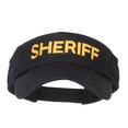 thumbnail image 5 of Sheriff Embroidered Washed Cotton Visor - Black OSFM, 5 of 5