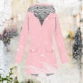 thumbnail image 6 of Rggeeun Toddler Girl'S Blouses Solid Color Hooded Long Sleeve with Adjustable Drawstring Zip-Up Cardigan Striped Lining Jacket for Fall Outdoor Adorable Tops,Pink,7-8 Years, 6 of 6