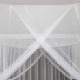 thumbnail image 5 of Clearance! 74.80"*82.68"*94.49" 4 Corner Elegant Lace Post Bed Canopy Mosquito Net Full Queen King Size Bedding White, 5 of 6