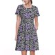 thumbnail image 1 of Fotbe Purple Butterflies Vestido Largo de Moda para Mujer, Vestido Tipo Camiseta con Manga Corta y Estilo Casual a Rayas y Bloques de Color, 1 of 6