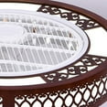 thumbnail image 6 of 22" Round Ceiling Fan Light Flush Mount LED Low Profile Chandelier With Remote 64W, 6 of 10