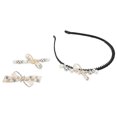 thumbnail image 2 of Hair Band Clip Set, Beautiful Practical Elegant Retro Perfect Suit Hand Made Alloy Pearl Pearl Hair Band Hairpin Set For Gifts For Hair Decoration ANGGREK Otros, 2 of 8