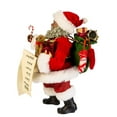 thumbnail image 4 of Kurt Adler 10.5-Inch Fabriché Black Santa with List and Candy Cane, 4 of 4