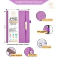thumbnail image 6 of CTCMSP Purple Financial Budget Planner,Leather Monthly Budget Book with Expense Tracker Notebook, 6 of 7