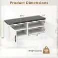 thumbnail image 3 of Costway Shoe Bench Farmhouse Shoe Rack Organizer with Cushion 2 Doors 2 Adjustable Shelves, 3 of 10