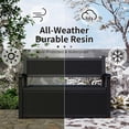 thumbnail image 4 of Joxxoaa 80 Gallon Outdoor Storage Bench Deck Box Waterproof Lockable,Outdoor Storage Furniture for Patio,Garden and Porch,Tools and Cushions（Black）, 4 of 7