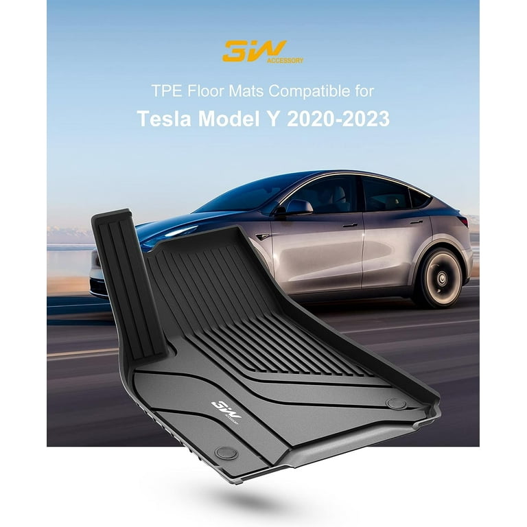 TAPTES All-Weather Floor Mats for Tesla Model Y 2024 2023 2020, 5 Seater  Tesla Model Y Floor Mats