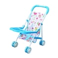 thumbnail image 2 of Cochecito de muñecas, carrito de empuje interactivo y creativo para juegos de rol. azul, 2 of 7