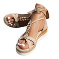 thumbnail image 1 of Dakaela Womens Wedge Sandals Ankle Elastic Strap Platform Espadrilles Non Slip Walking Summer Shoes, 1 of 7